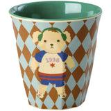 Rice Melamine Kids Cup With Blue Music Band Print - Small - 6 Pack - 160 Ml