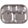 Rice Stainless Steel 5 Room Plate With Pink Fun Fair Laser Print