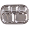 Rice Stainless Steel 5 Room Plate With Mint Fun Fair Laser Print