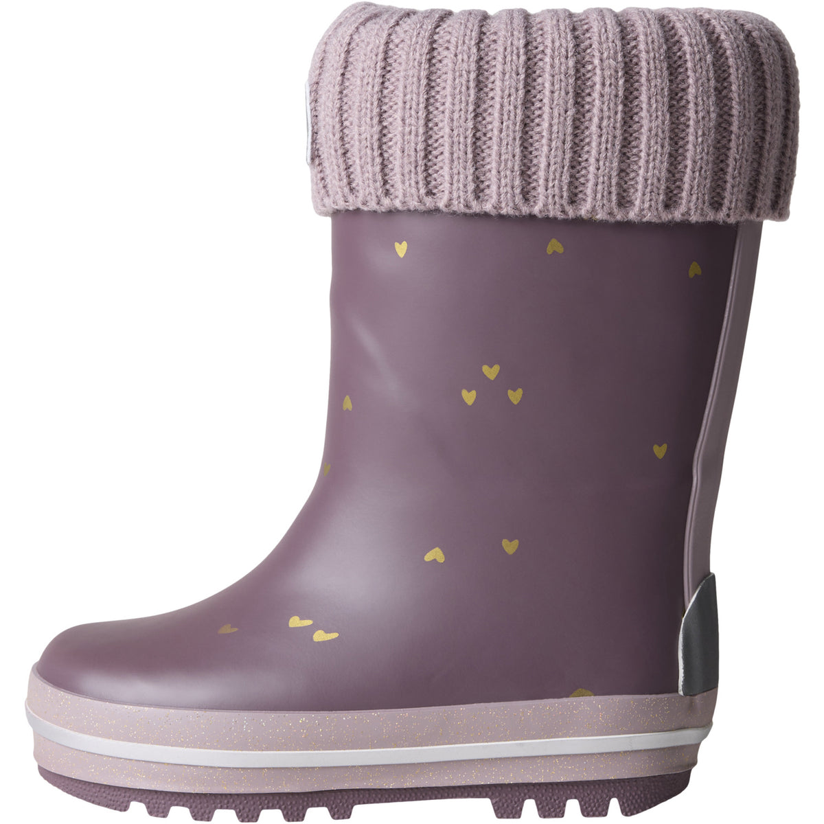 Name It Flint Gold Heart Nmfnoa Thermo Rubberboot Knit Heart Noos