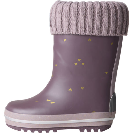 Name It Flint Gold Heart Nmfnoa Thermo Rubberboot Knit Heart Noos