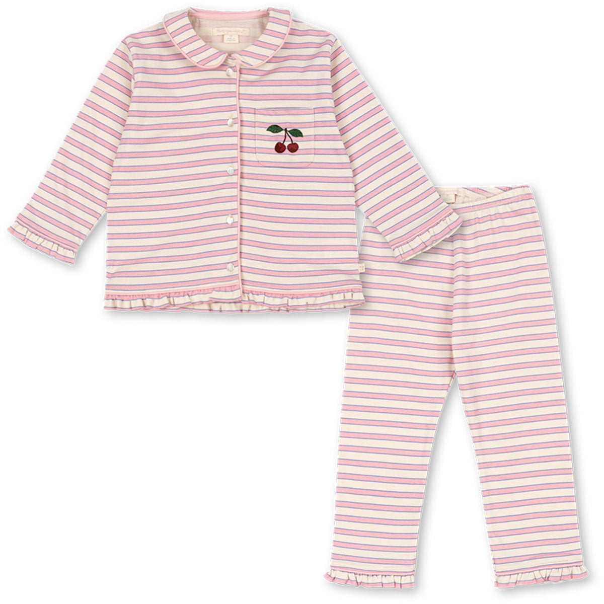 Konges Sløjd Lolly Stripe Pio Frill Set Gots