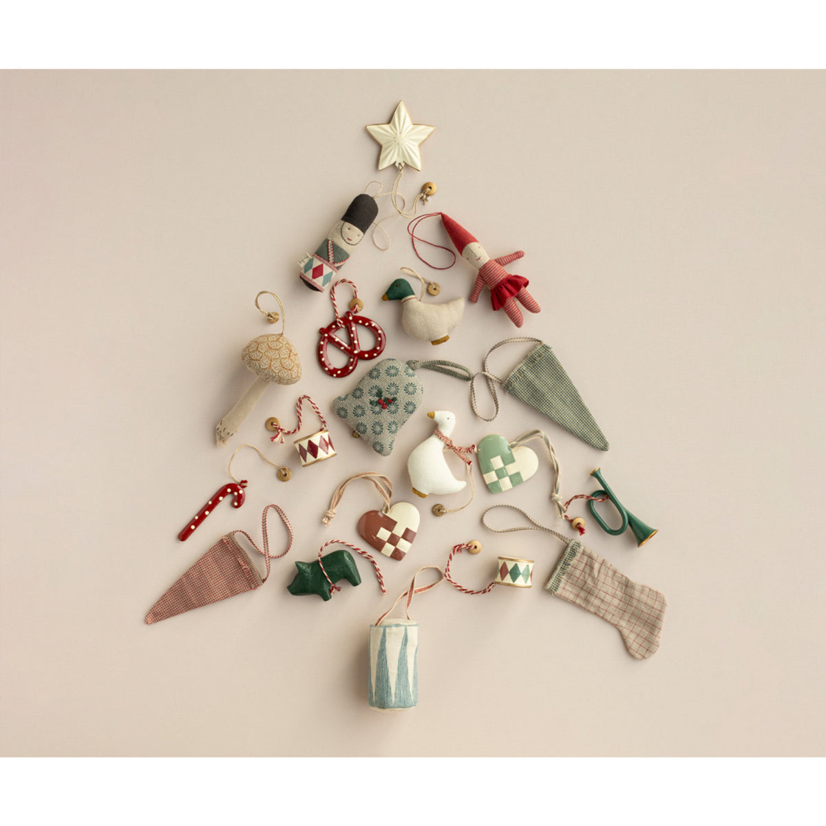 Maileg Metal ornament, Sugar cane - Dot