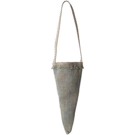 Maileg Cornet ornament, Checker - Petrol