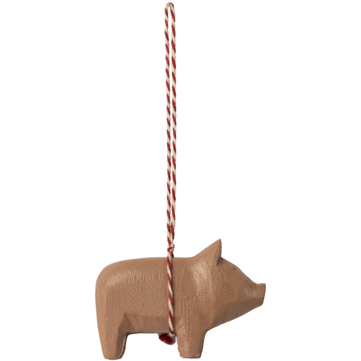 Maileg Wooden ornament, Pig - Old rose