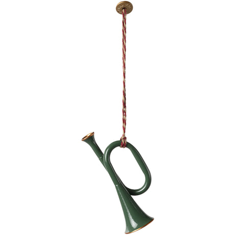 Maileg Metal ornament, Trumpet - Dark green