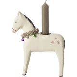 Maileg Wooden candle holder, Large horse