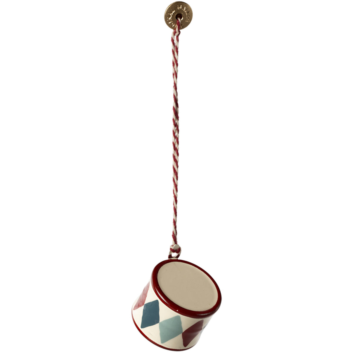 Maileg Metal ornament, Small drum - Classic red
