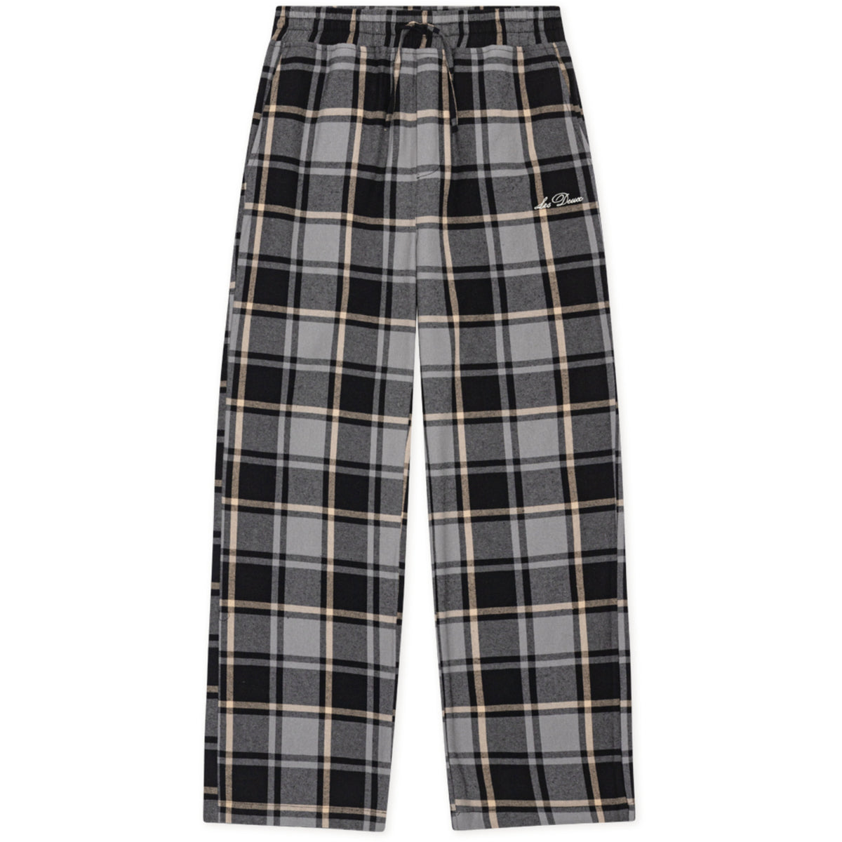 Les Deux Kids Grey Melange Check Casual Pants KIDS