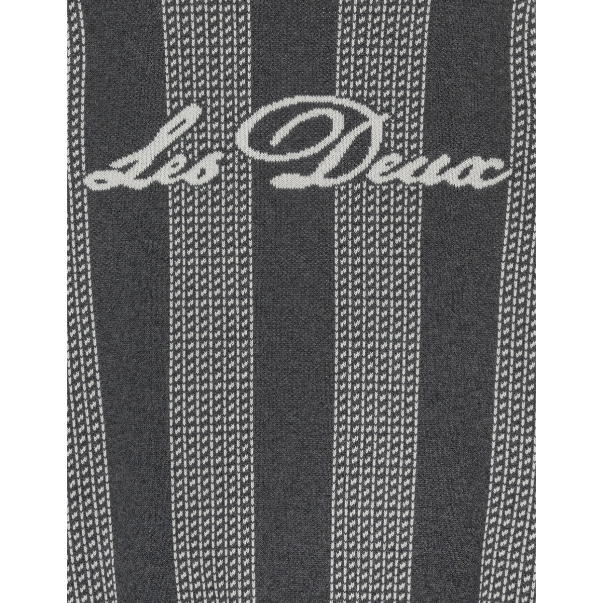 Les Deux Kids Charcoal Melange Striped Signature Knit KIDS