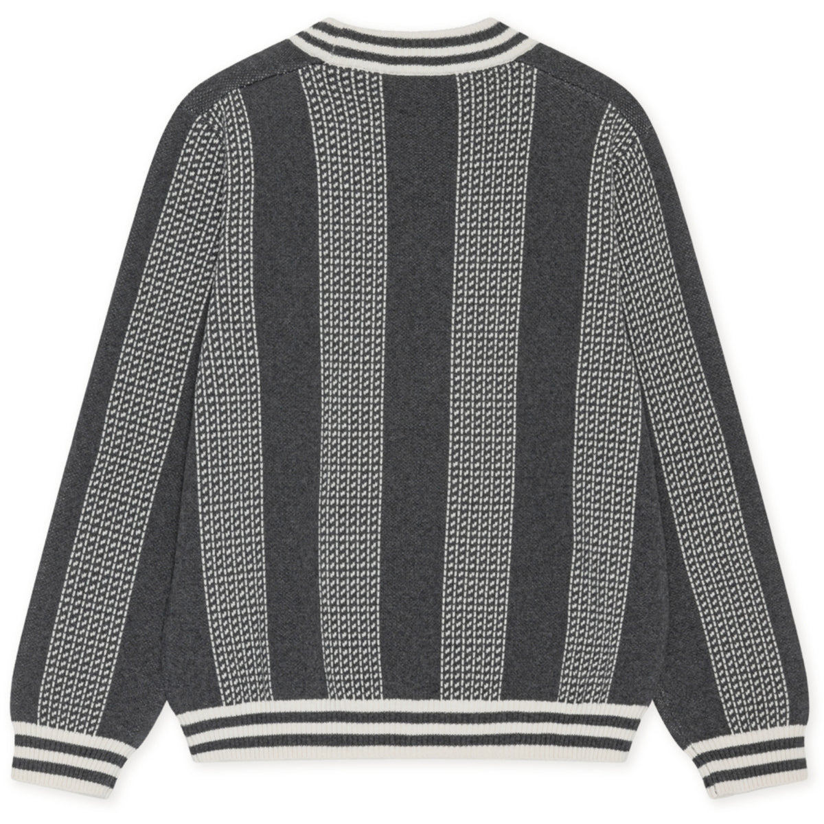 Les Deux Kids Charcoal Melange Striped Signature Knit KIDS