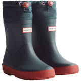 Hunter Navy/Military Red Kids First Insulated Nylon Boot