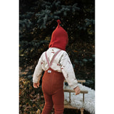 Silly Silas Cotton Tights With Braces Cinnamon Christmas Patterned