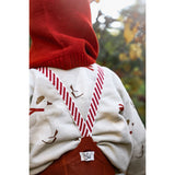 Silly Silas Cotton Tights With Braces Cinnamon Christmas Patterned