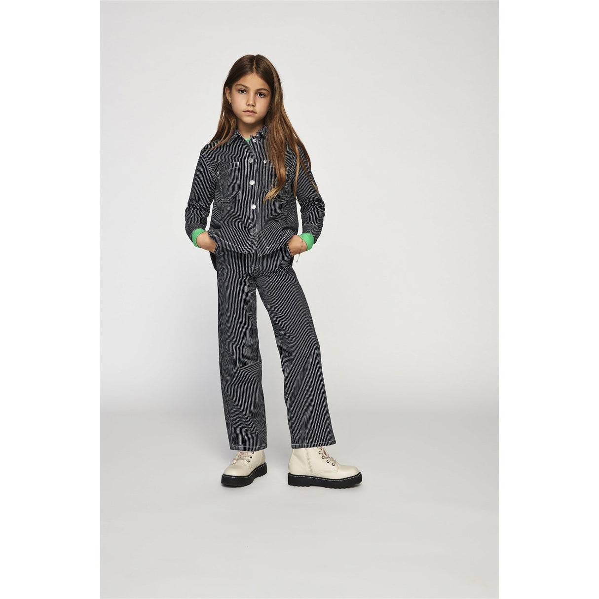 kids ONLY Night Sky White Merle Straight Stripe Pants