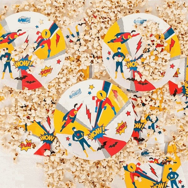 My Little Day Super Heroes Plates 8 Pcs