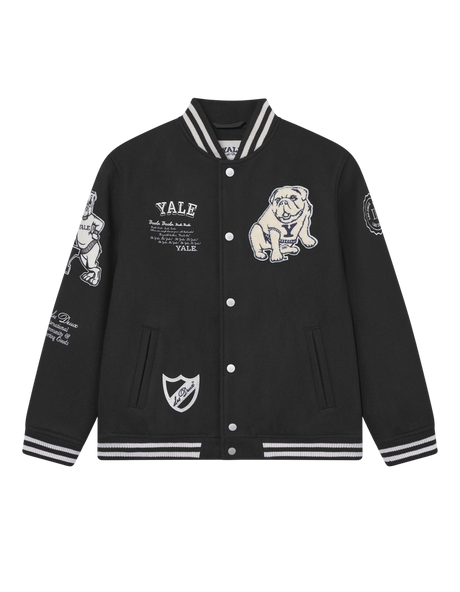 Les Deux Kids Black/Black Yale Wool Varsity Jacket KIDS