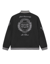 Les Deux Kids Black/Black Yale Wool Varsity Jacket KIDS