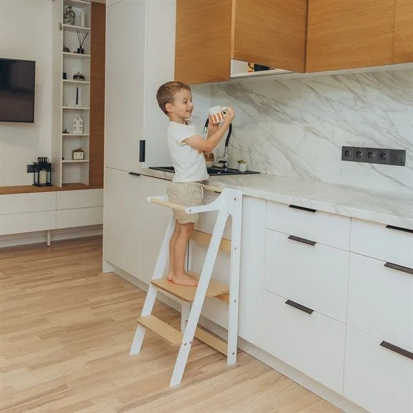 Duck Woodworks Transformable Kitchen Tower White