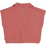 Müsli Balsam Cream/Apple Red Poplin Stripe Shirt Top