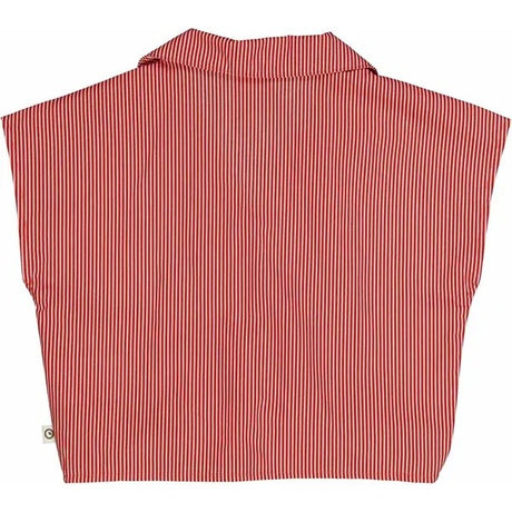 Müsli Balsam Cream/Apple Red Poplin Stripe Shirt Top