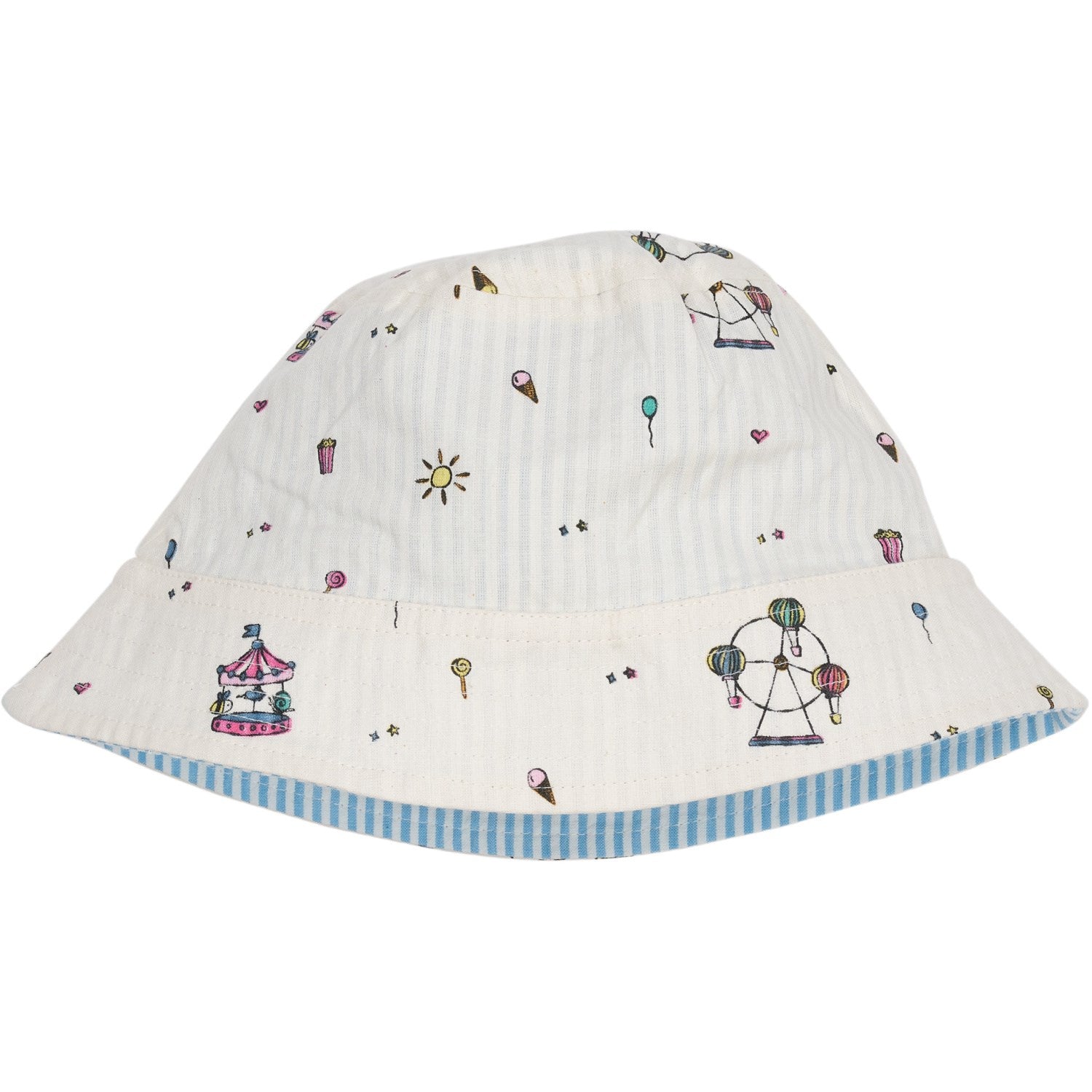 Copenhagen Colors Cream Tivoli Print Printed Reservible Bucket Hat