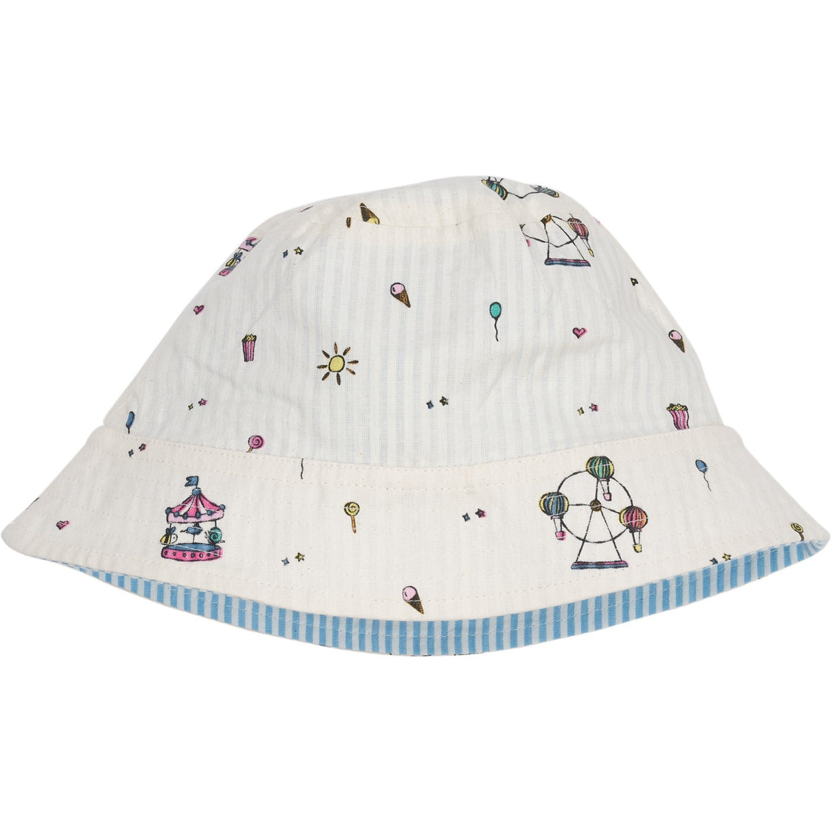 Copenhagen Colors Cream Tivoli Print Printed Reservible Bucket Hat