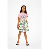 The New White Swan Campanula Flower AOP Kylie Skirt