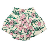 The New White Swan Campanula Flower AOP Kylie Skirt