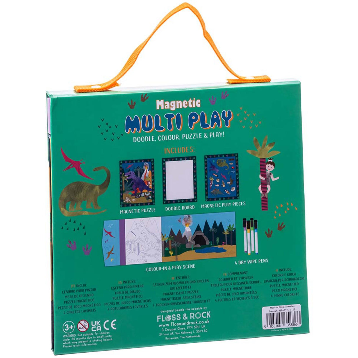 Floss & Rock  Dino Magnetisk Multi Play 4