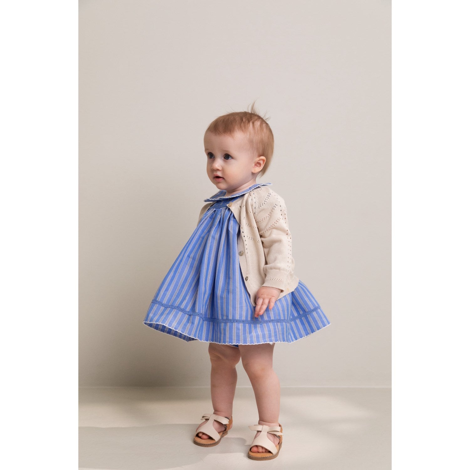 MarMar Smooth Cotton Cornflower Stripe Dulla Dress 3