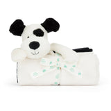 Jellycat Bashful Black & Cream Puppy Blankie 3