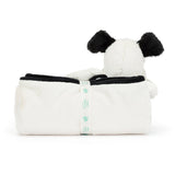 Jellycat Bashful Black & Cream Puppy Blankie 5