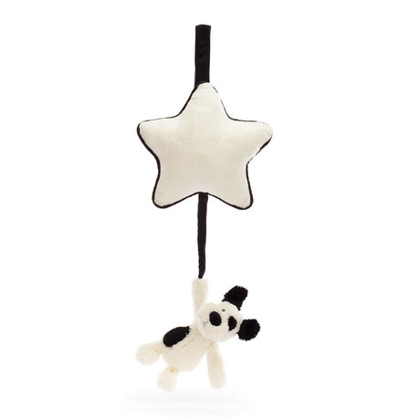   Bashful Black & Cream Puppy Musical Pull