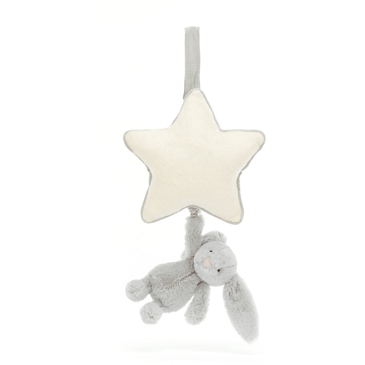 Jellycat Bashful Silver Bunny Musical Pull 4