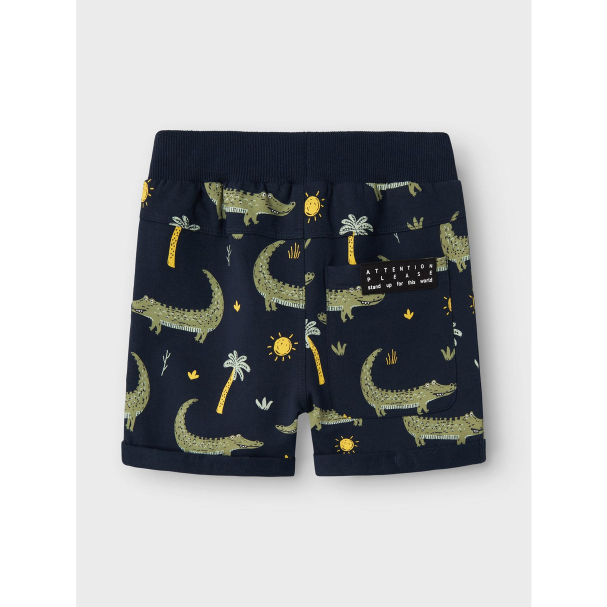 Name It Dark Sapphire Crocodiles Vermo Aop Long Sweat Shorts Noos 3