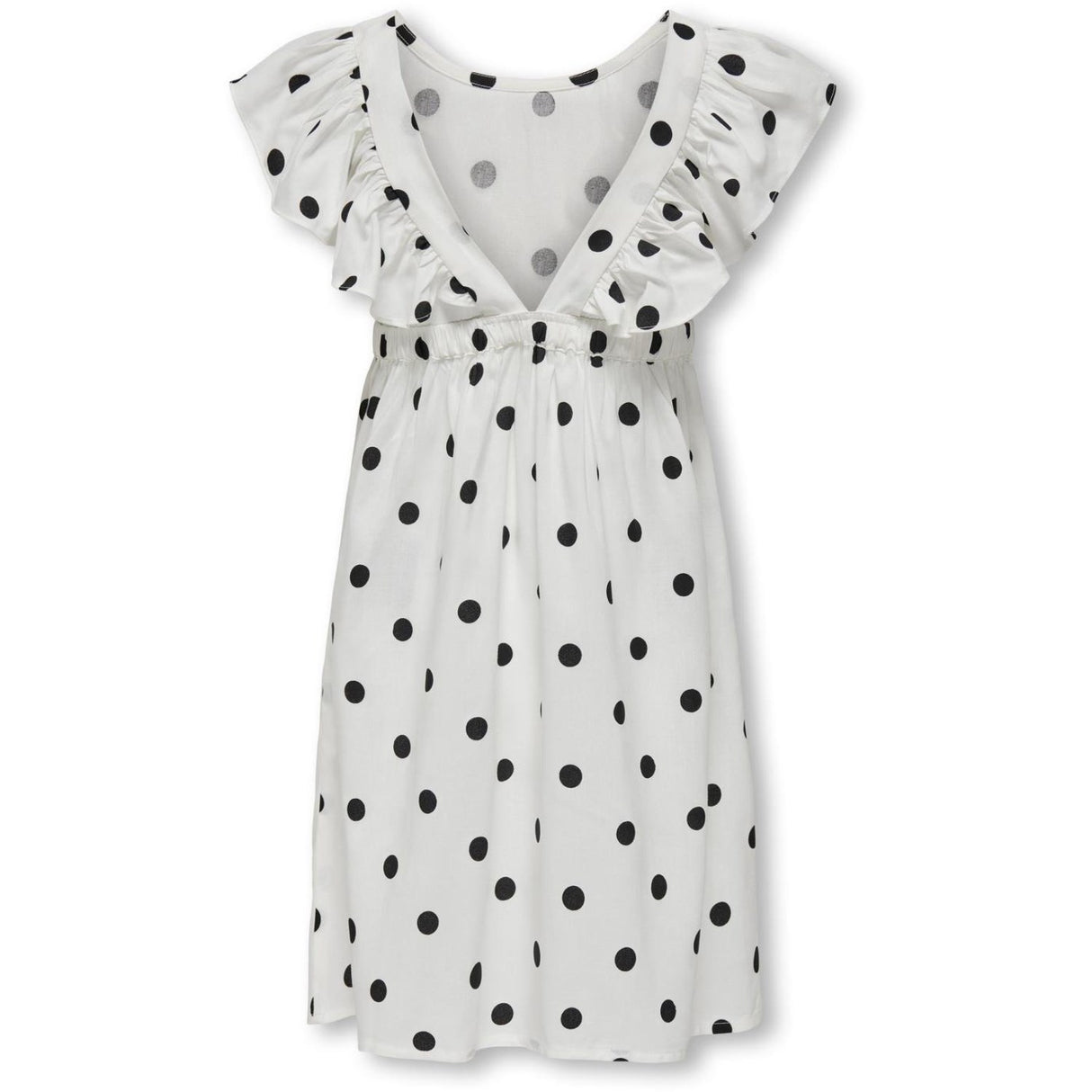 kids ONLY Cloud Dancer Black Dot Dotty Detail Dress