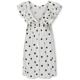 kids ONLY Cloud Dancer Black Dot Dotty Detail Dress