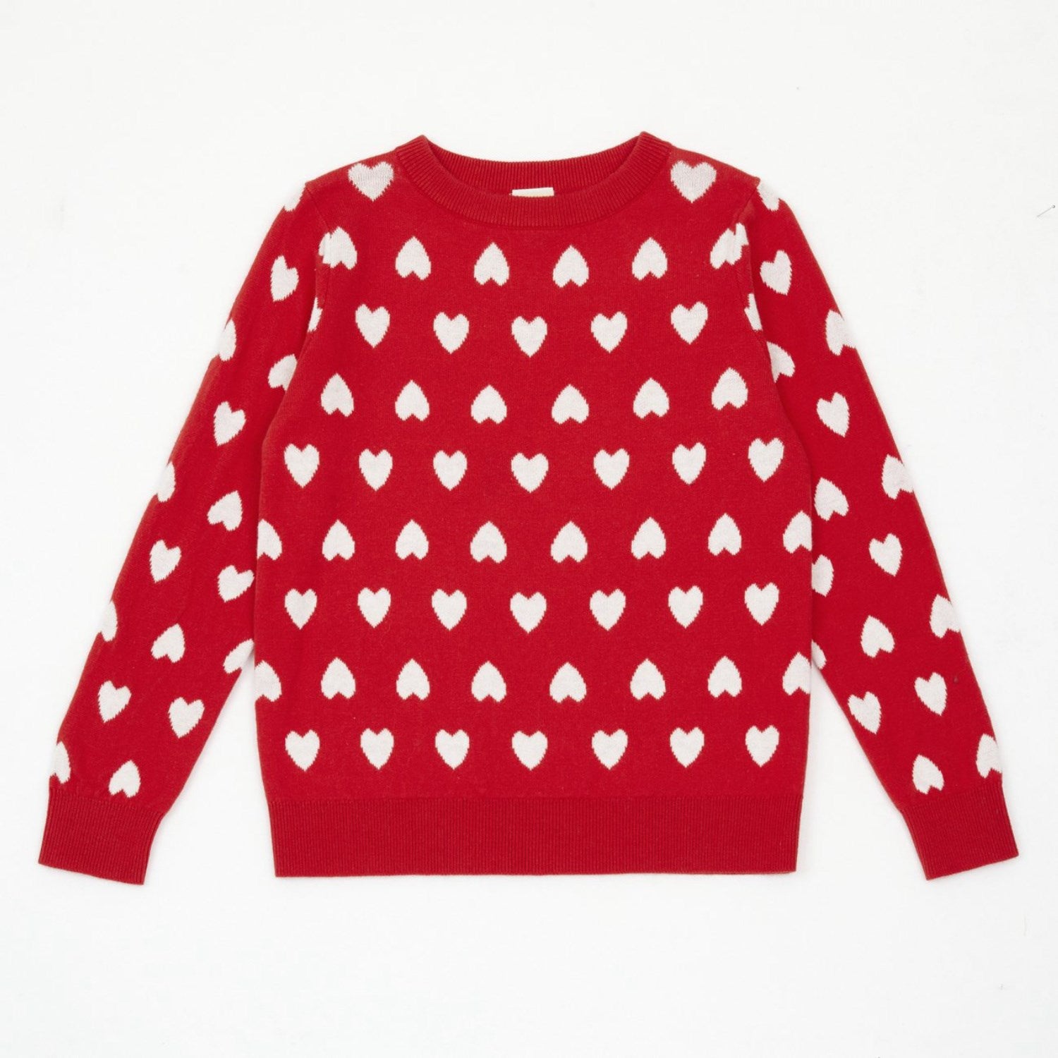 BONTON Jacquard Coeur Rouge Paula Knitted Sweater