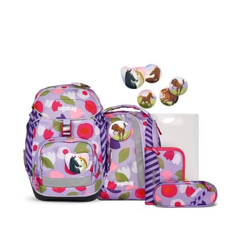 Ergobag School Bag Set Flower PowBear