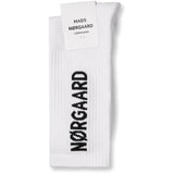 Mads Nørgaard White Cotton Tennis MN Classic Sock