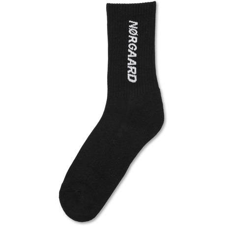 Mads Nørgaard Black Cotton Tennis MN Classic Sock