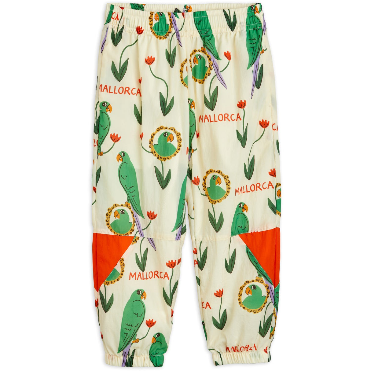 Mini Rodini Multi Parrots AOP Nylon Tracksuit Pants