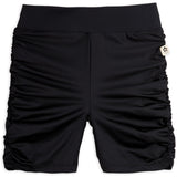 Mini Rodini Black Draped Sporty Bike Shorts