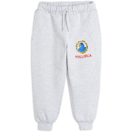 Mini Rodini Grey melange Parrot Emb Sweatpants