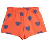 Mini Rodini Red Hearts AOP Sweatshorts