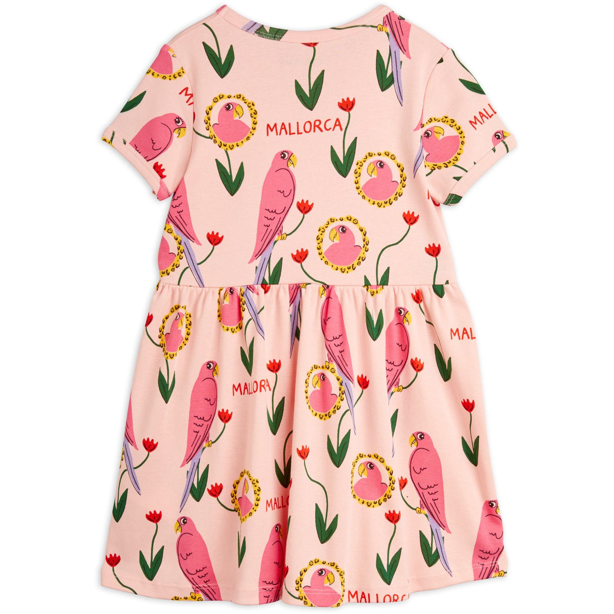 Mini Rodini Pink Parrots AOP Dress 4