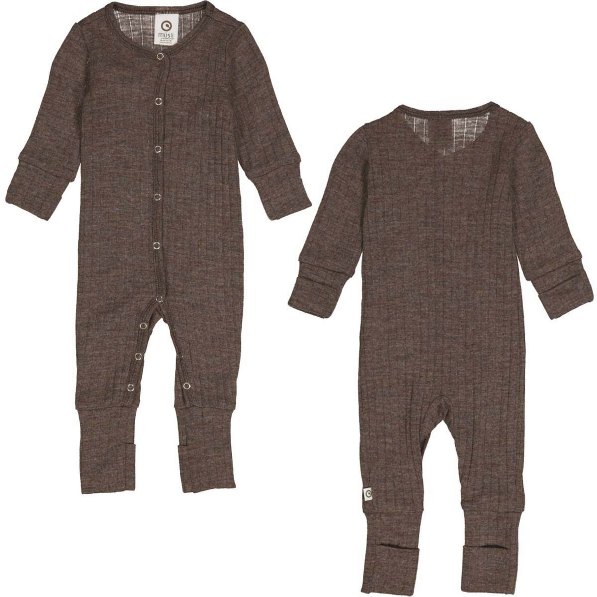 Müsli Walnut Melange Woolly Rib Onesie