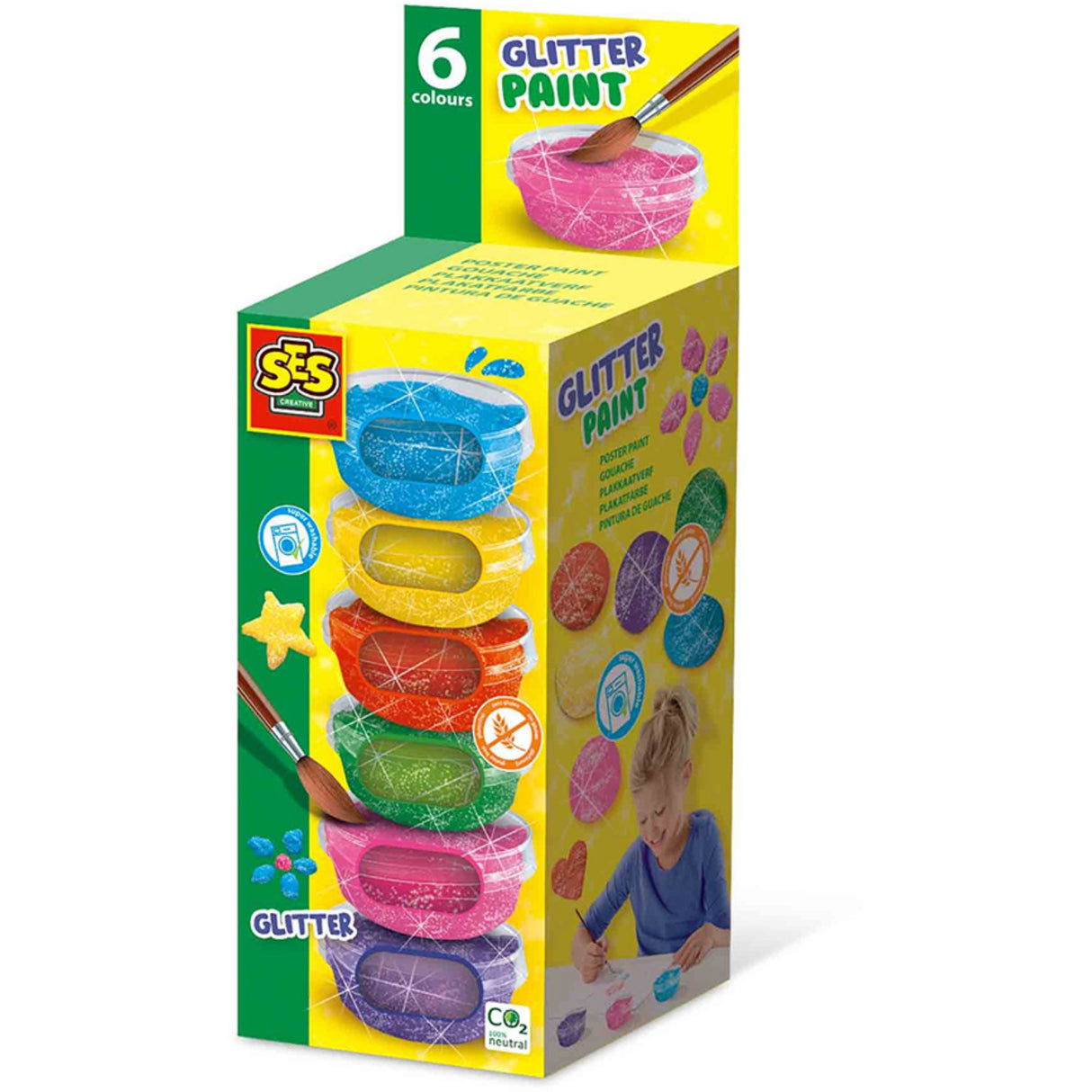 SES Creative  Plakatmaling - Glitter 6X45Ml