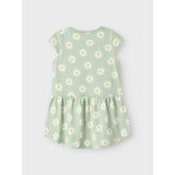 Name It Silt Green Daisy Flowers Vigga Dress Noos 3